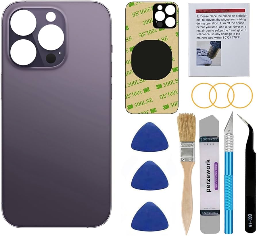 Amazon.co.jp: Perzework OEM リアバックガラス iPhone 14 Pro Max 6.7